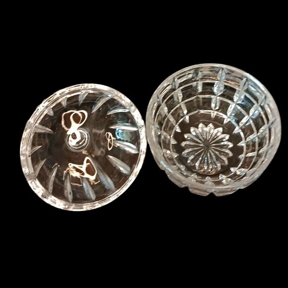 Clear Glass Pumpkin Jar Trinket Dish With Lid Fall Autumn Halloween 4" x 3.5" - Picture 3 of 6
